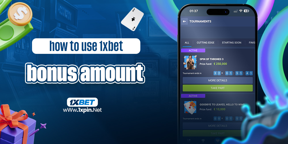 how to use 1xbet bonus amount